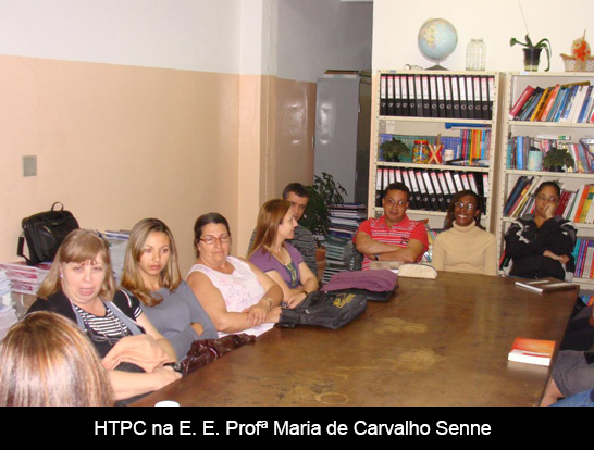 HTPC na E. E. Profª Maria de Carvalho Senne